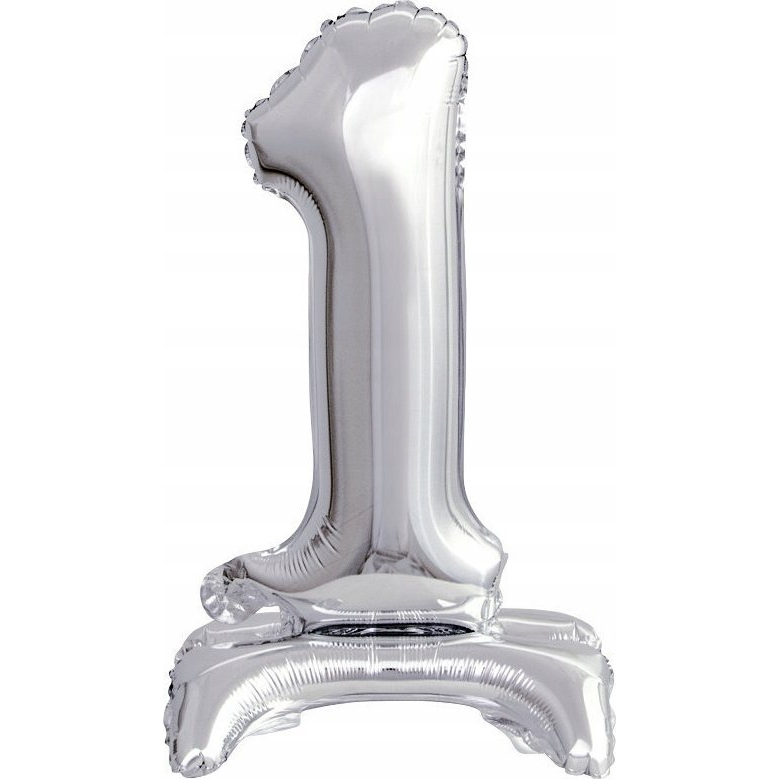 Felfújható Fólia Szám Talppal 9911724 - Ezüst, 38 cm, 1 (9911724)