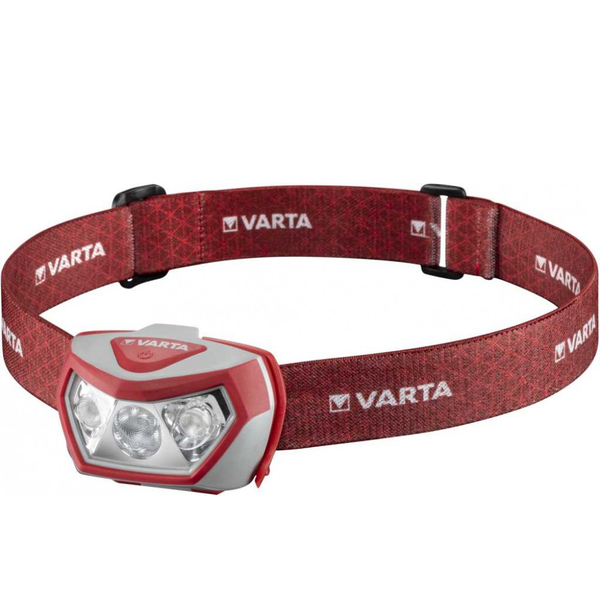 Челник LED Varta H20 PRO, Димираща функция, 200 лумена, Бяла и червена светлина, IPX4, Включени батерии 3xAAA