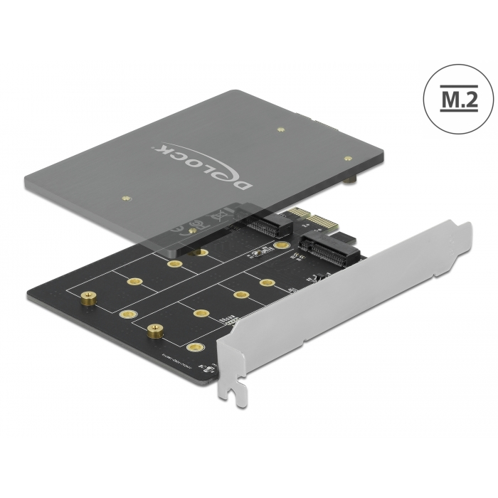 Delock 90432 2x M.2 Key B port bővítő PCIe kártya (90432)