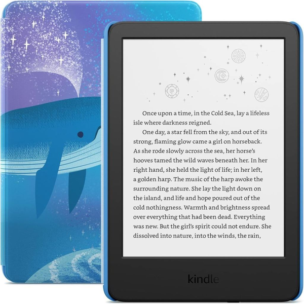 Amazon Kindle Kids (2024) Space Whale Design e-book olvasó 16GB (5078255EG701213)