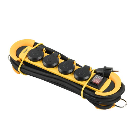 Philips SPN5140YC/58 túlfeszültségvédő elosztó 4 csatlakozó 5m (SPN5140YC/58)