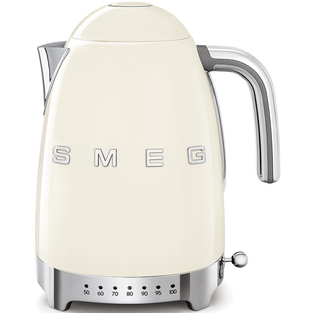 Smeg 50-es évek stílusa vízforraló hőmérséklet-kijelzővel krémszínű (KLF04CREU) (KLF04CREU)