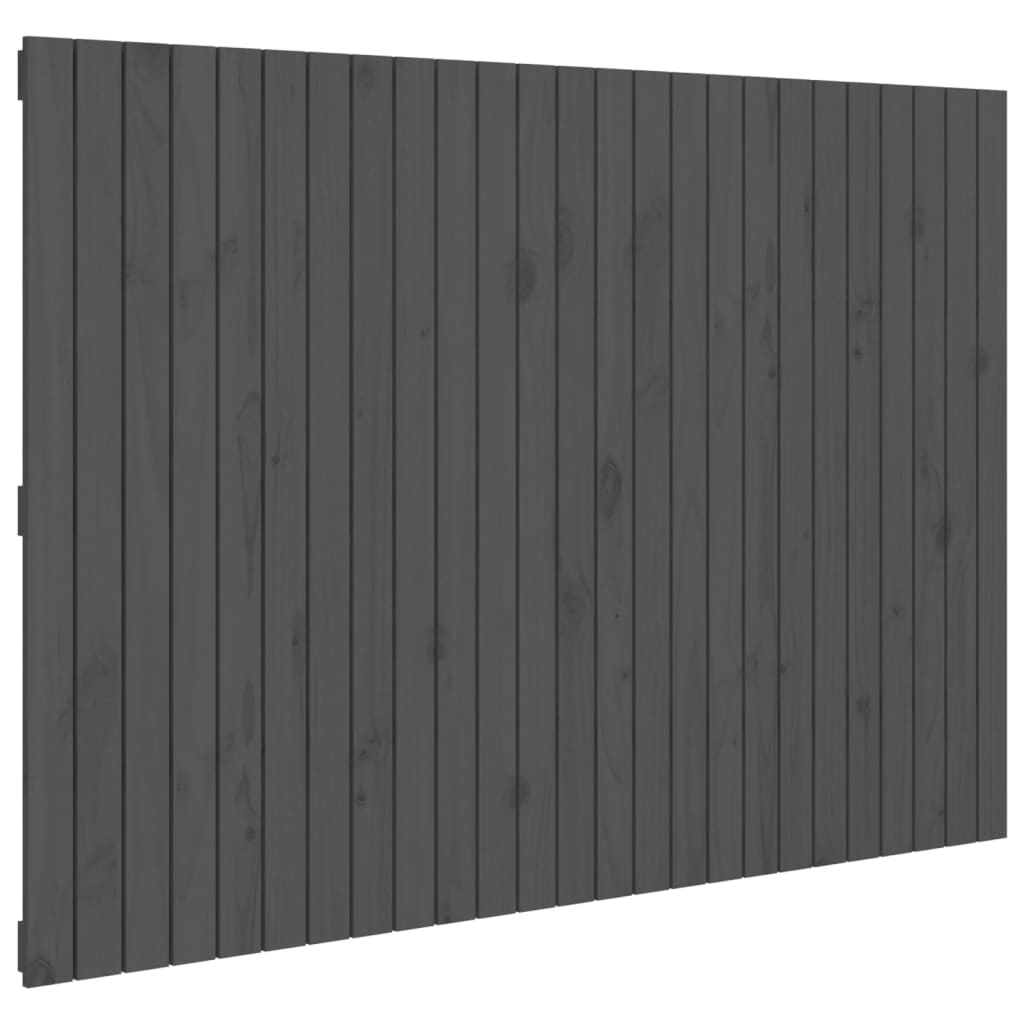 szürke tömör fenyőfa fali fejtámla 159,5x3x110 cm (824950)