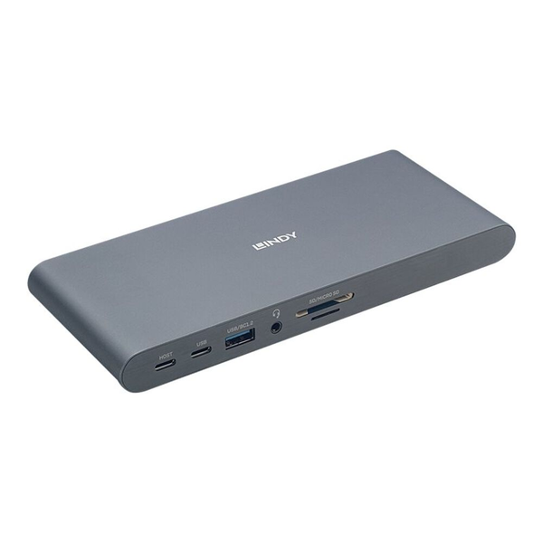 Lindy 43349 laptop dock & poortreplicator Bedraad USB 3.2 Gen 1 (3.1 Gen 1) Type-C Zilver