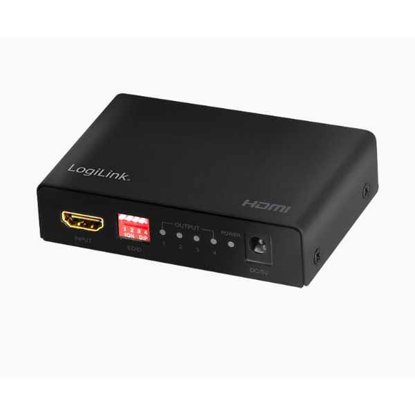 Logilink HDMI elosztó 1x4 port 4K/60 Hz HDCP EDID HDR CEC (HD0038)