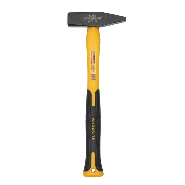WORKSITE kalapács, 500g, 370mm hosszú, üvegszálas gumírozott nyél (WT3149)