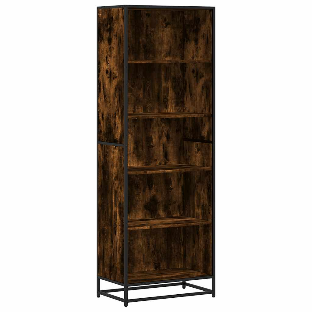 füstös tölgy színű szerelt fa könyvszekrény 60 x 35 x 170,5 cm (3300852)
