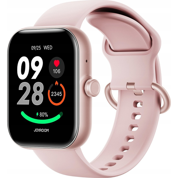Смарт часовник Joyroom Fit-Life JR-FT5 Plus, 100 спортни режима, розов, 1,96", силикон