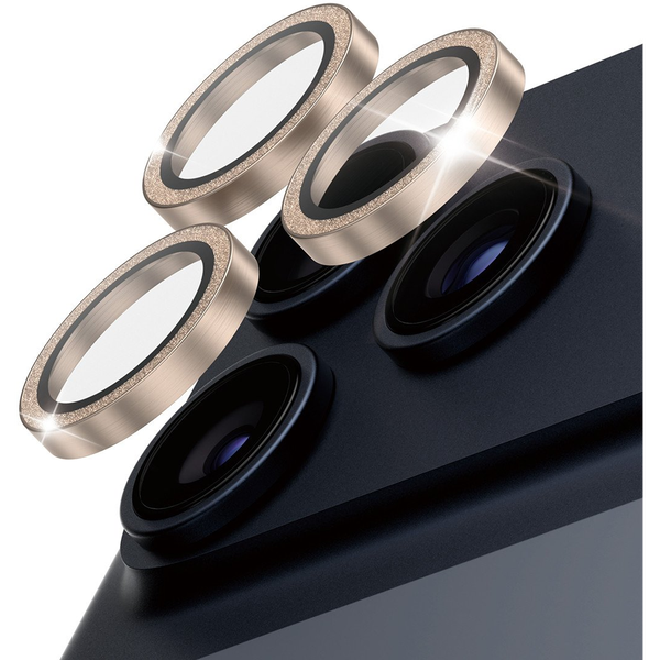 PanzerGlass ® Hoops® Glitter Gold Camera Lens Protector iPhone 17 Pro | iPhone 17 Pro Max | iPhone 16 Pro | 16 Pro Max Protector de pantalla Apple 1 pieza(s)