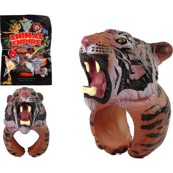 Figurka LeanToys Pierścień na Rękę Zwierzęta Tygrys Bengalski