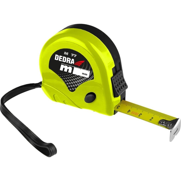 Dedra Mérőszalag 3 m X 16 mm Dupla Stoppos Pvc Tartóval