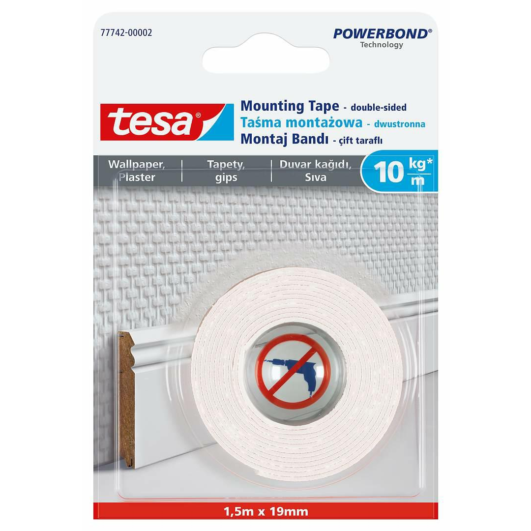 Tesa rögzítőszalag tapétához és vakolatokhoz (10 kg/m) (77742-00002-00)