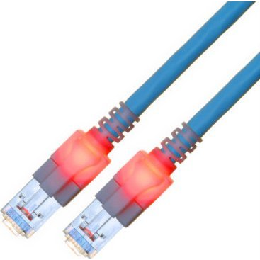 Easylan CS1OBCDCD0005 RJ45 Hálózati kábel, patchkábel CAT 6 S/FTP 0.50 m Kék Kettős árnyékolás, Halogénmentes, Lángálló 1 db (21.15.2214)