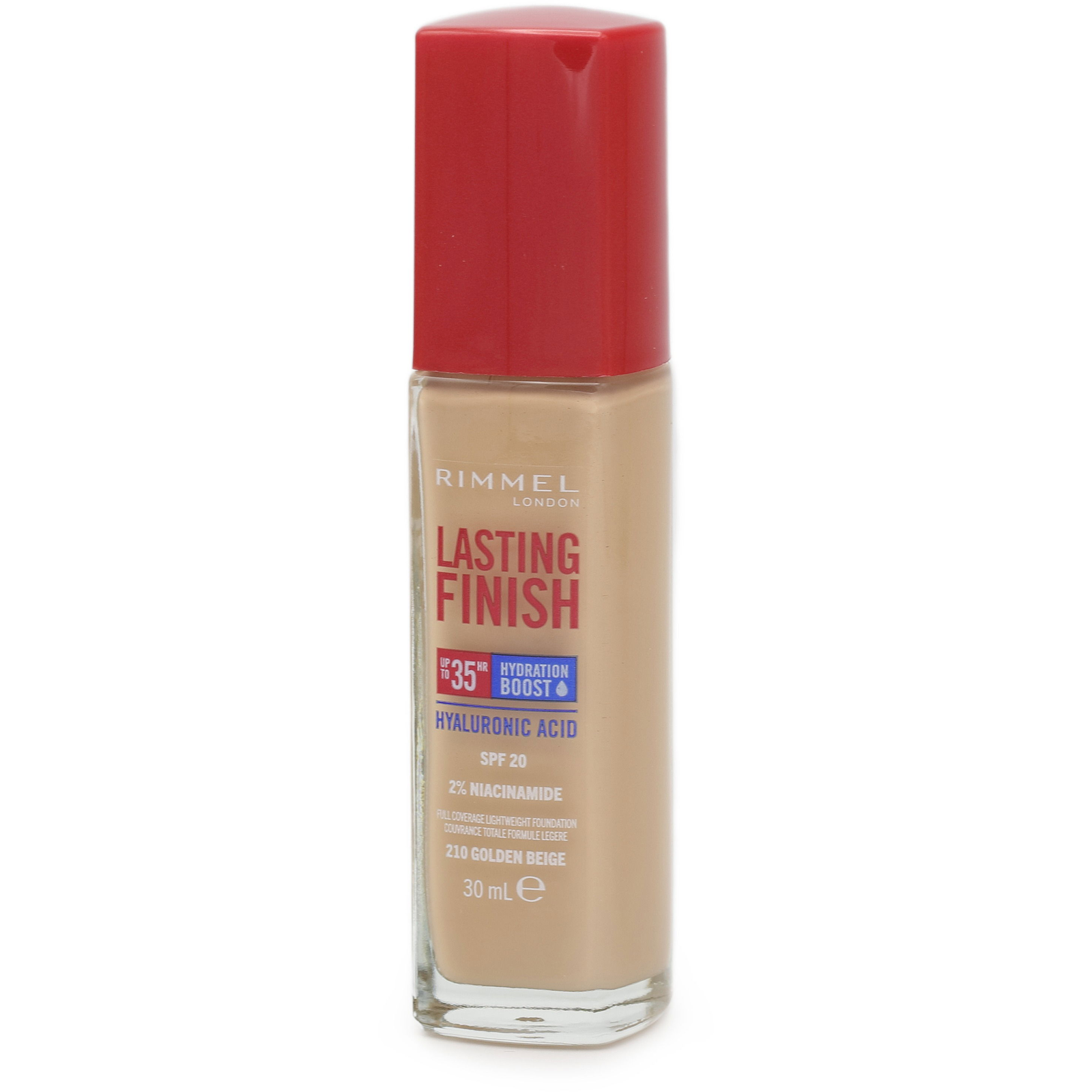 RIMMEL LONDON Lasting Finish 35H Hydration Boost SPF20 210 Golden Beige 30ml (3616304825132)