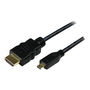 StarTech.com 3m High Speed HDMI® Cable with Ethernet - HDMI to HDMI Micro - M/M - 3 Meter HDMI (A) to HDMI Micro (D) Cable (HDADMM3M) - HDMI with Ethernet cable - 3 m