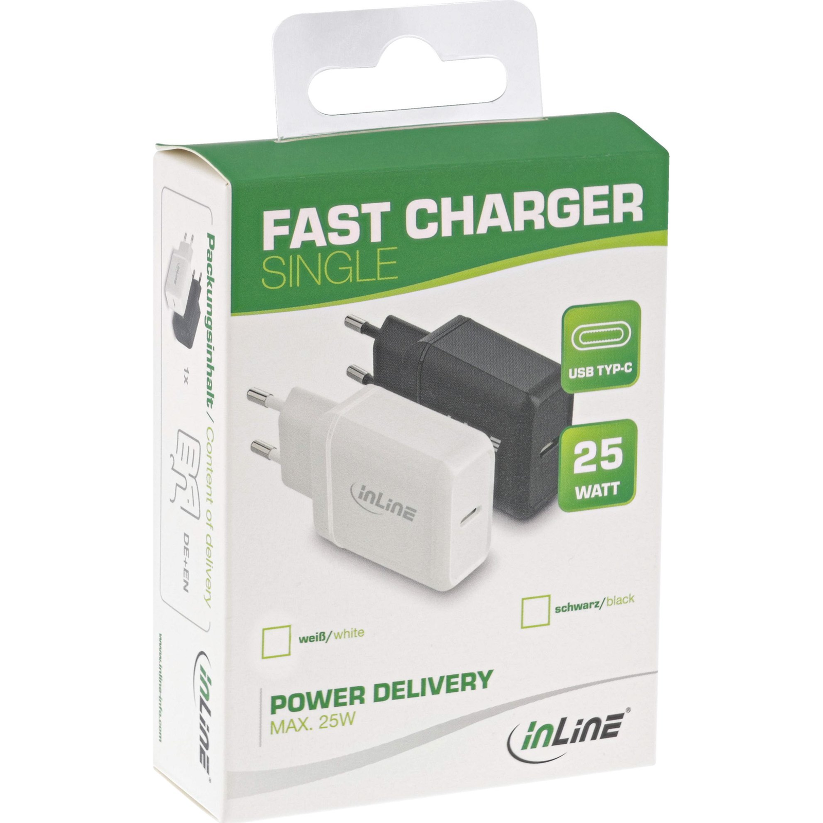 InLine 31501W mobiltelefon töltő Univerzális Fehér Váltakozó áram Beltéri (31501W)