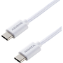 Adapa CACC-100PN-BK USB-C apa - USB-C apa 2.0 Adat és töltőkábel 1m - Fehér