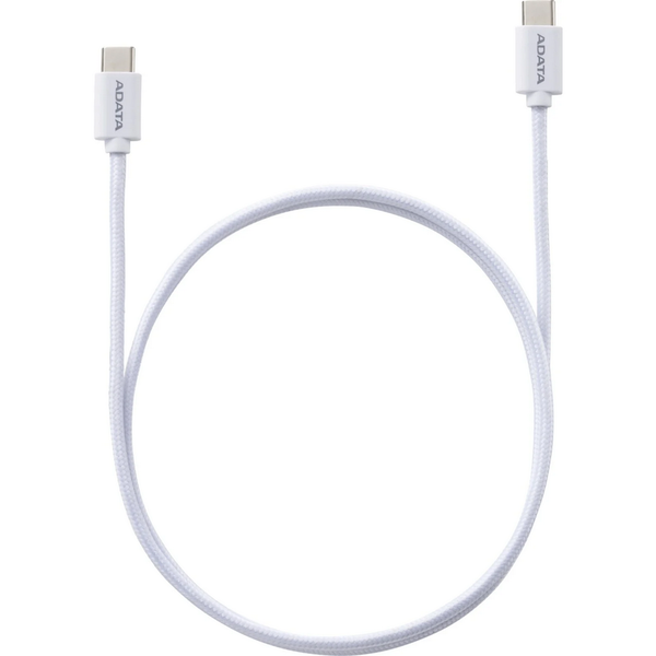 Adapa CACC-100PN-BK USB-C apa - USB-C apa 2.0 Adat és töltőkábel 1m - Fehér