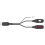 SpeaKa Professional RCA / DIN csatlakozó Audio Y adapter [1x Dióda dugó, 5 pólusú (DIN) - 2x RCA alj] Fekete