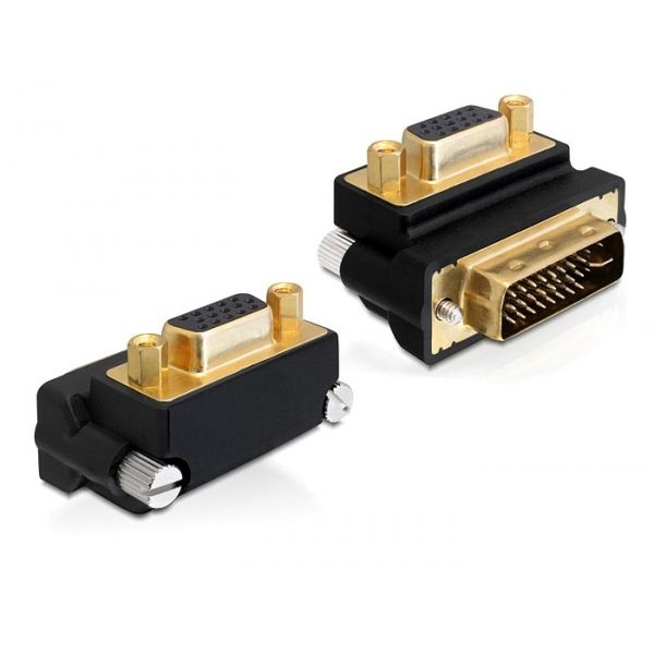 Delock DL65261 VGA anya -> DVI 24+5 pines apa 270°-ban elforgatott adapter (DL65261)