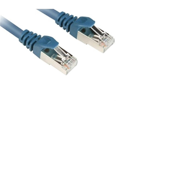 Patchkabel SFTP, RJ-45, mit Cat.7a Rohkabel (blau, 3 Meter)