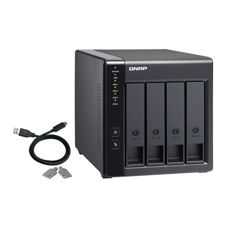 4-bay 3.5" SATA HDD USB 3.0 type-C hardware RAID external enclosure. USB-C to US (TR-004)