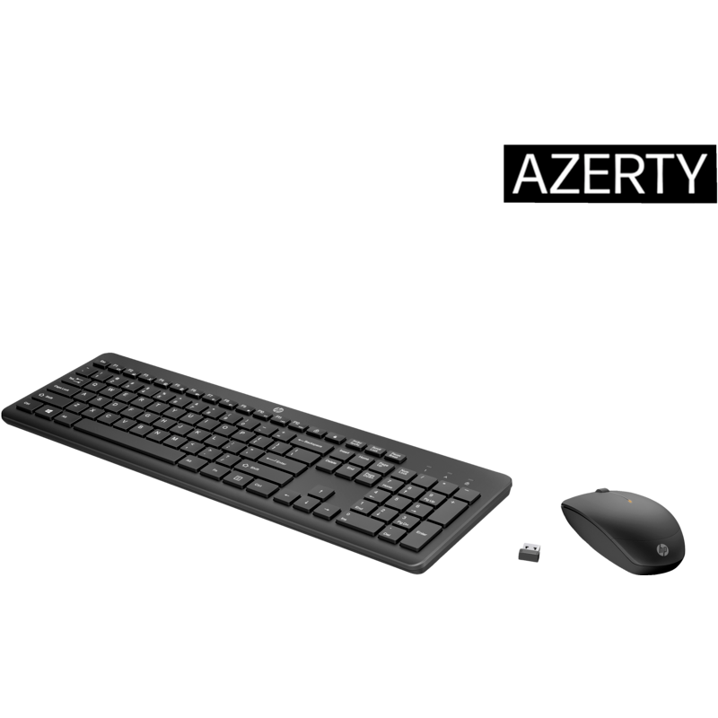 HP 18H24AA 230 Wireless Billentyűzet + Wireless Egér (Fekete) - Angol (US)
