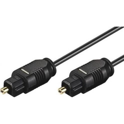 Techly 1m Toslink/Toslink audio kabel Zwart