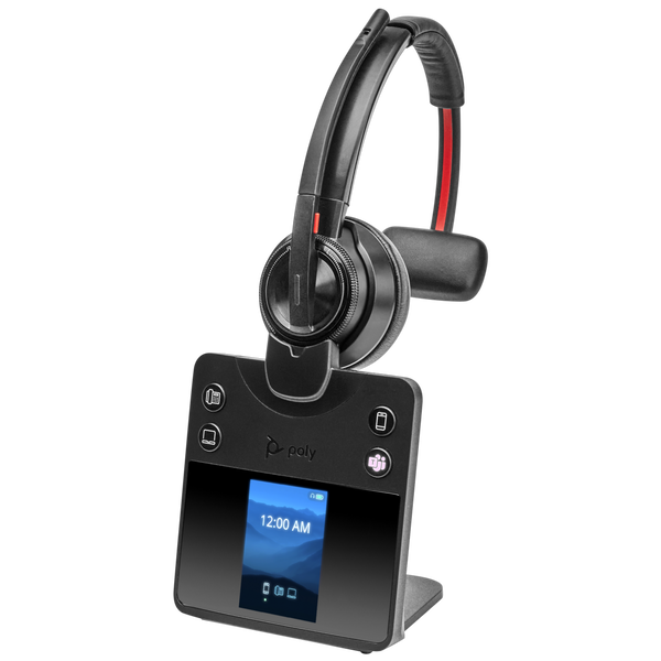 HP Poly Savi 8410 Office Monaural Microsoft Teams Certified DECT 1880-1900 MHz Headset Auricolare Wireless A Padiglione Bluetooth Base di ricarica Nero