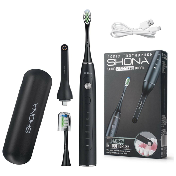 Perie de dinți electrică Shona Med Sonic Vision Pro Sonic, negru