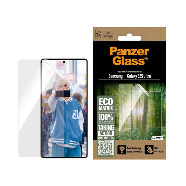 PanzerGlass ® ECO MATRIX Screen Protector Samsung Galaxy S25 Ultra | Ultra-Wide Fit Klare Bildschirmschutzfolie 1 Stück(e)
