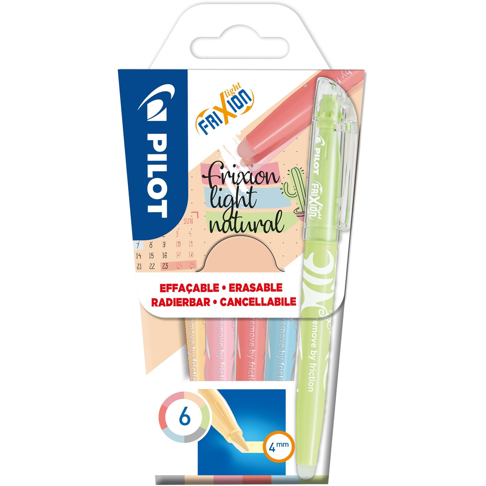 PILOT FriXion Light Natural, 6 színű készlet (3131910572589)