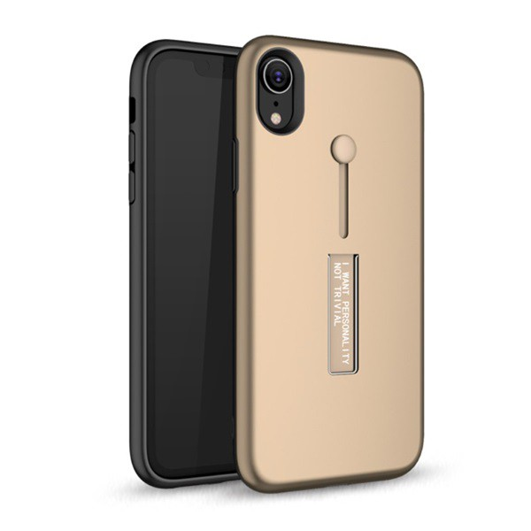 Műanyag telefonvédő (gumírozott, ujjra húzható szilikon) ARANY [Apple iPhone XS Max 6.5] (5996457802142)