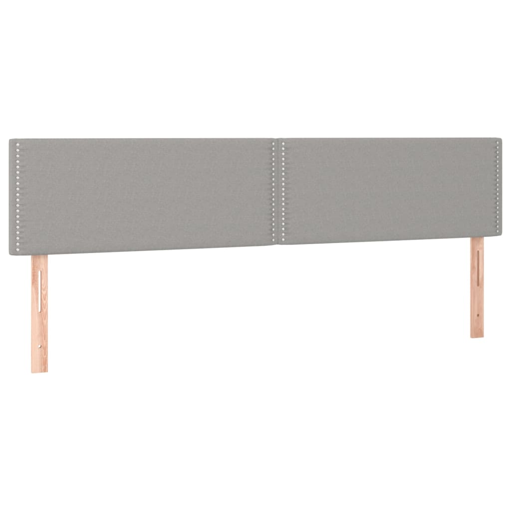 2 db világosszürke szövet fejtámla 100x5x78/88 cm (345984)