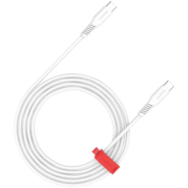 Canyon USB-C - USB-C kábel 100W 2m fehér (CNS-CC100SC20W)