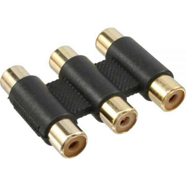 InLine 99319 csatlakozó átlakító Cinch female 3x RCA Fekete (99319)