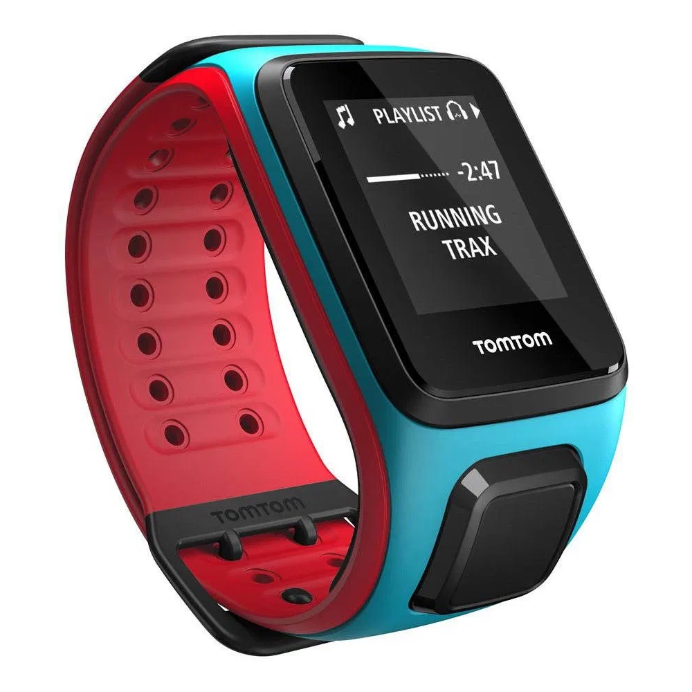 TOMTOM Runner 2 Cardio + Music Small világoskék-piros GPS sportóra (1RFM.001.00)