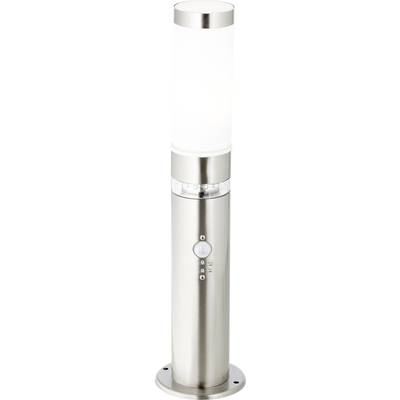 Brilliant G46789/82 Външно осветително тяло със сензор за движение Енергоспестяваща лампа, LED E27, Фиксиран LED 60.84 W Неръждаема стомана