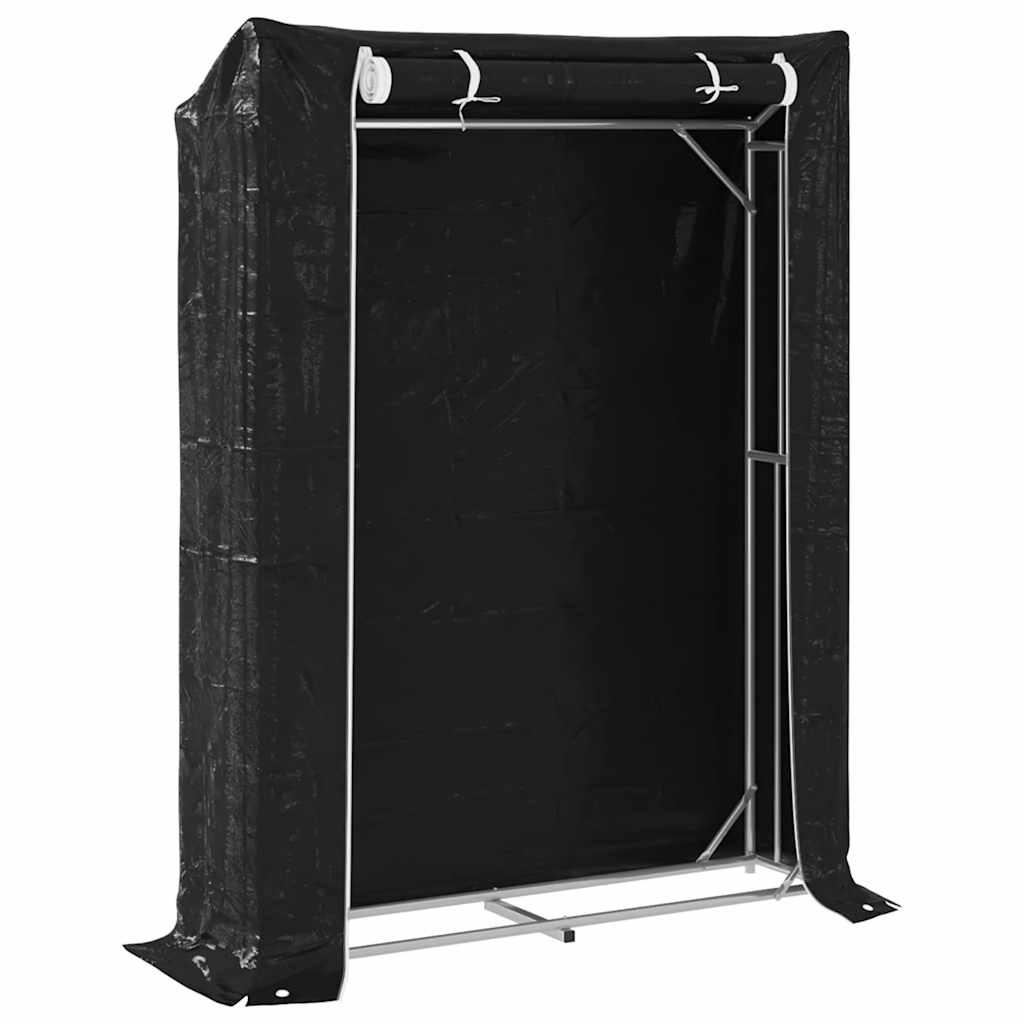 tűzifa állvány esővédővel 150x40x200 cm horganyzott acél (4104952)