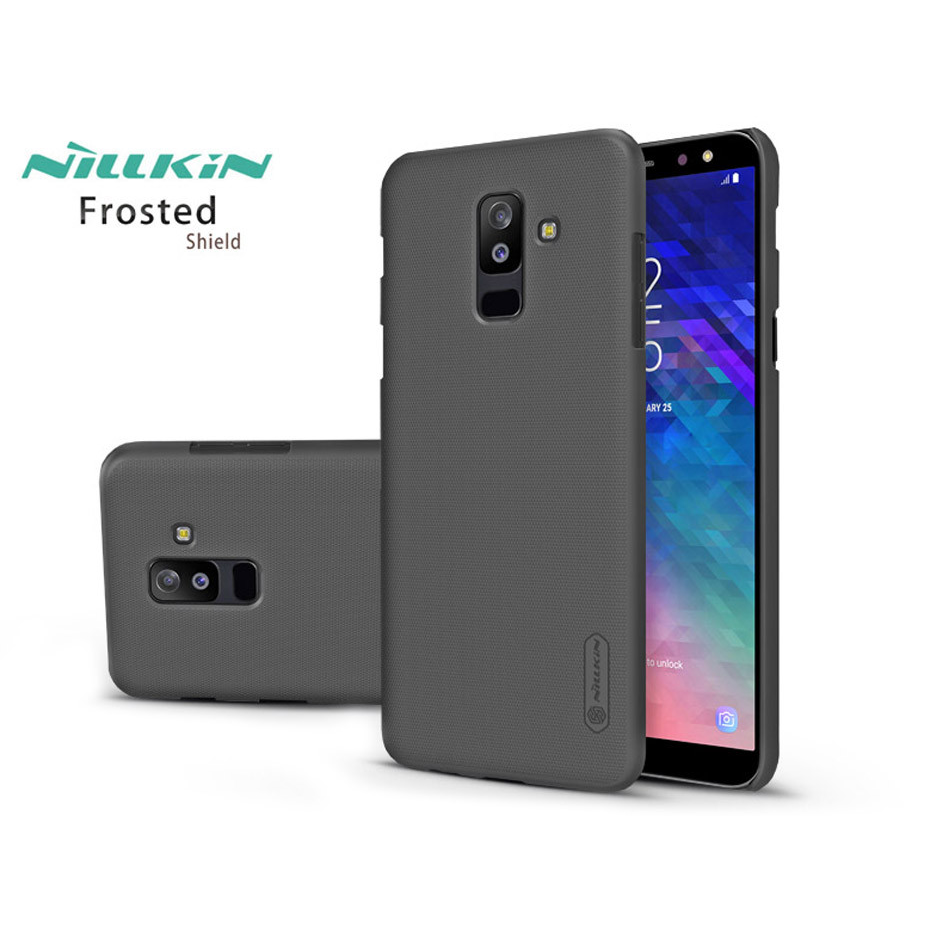 Samsung A605 Galaxy A6 Plus (2018) hátlap képernyővédő fóliával - Nillkin Frosted Shield - fekete (NL157835)