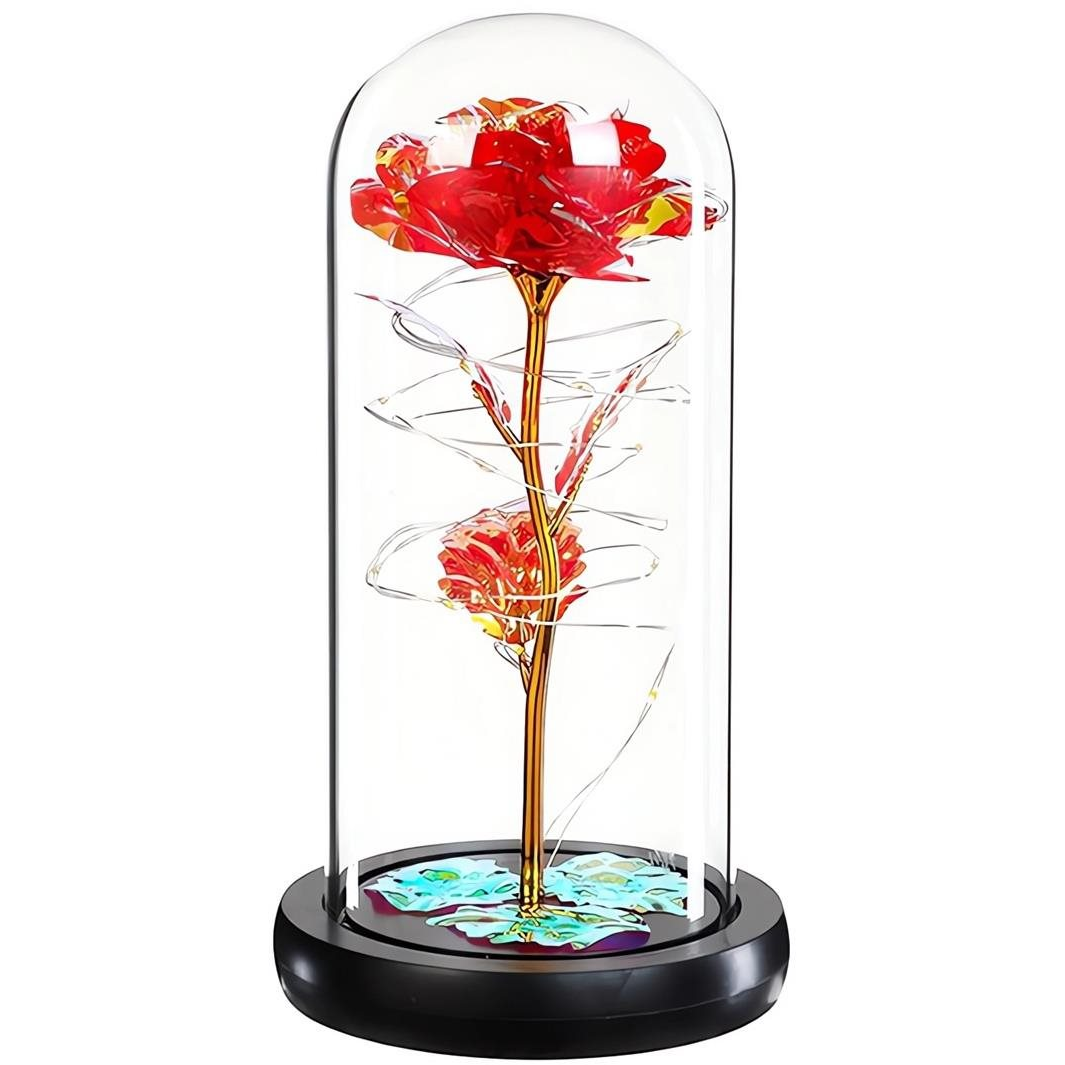 Verk LED rose in glass vase red 26112 (26112)