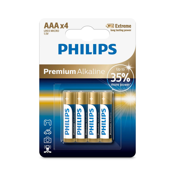 Philips Premium Alkaline LR03M4B/10 батерия за домакински уред Еднократна батерия AAA Алкална