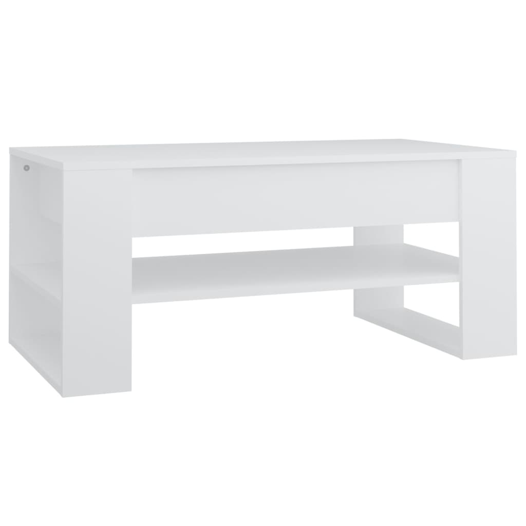 fehér szerelt fa dohányzóasztal 102 x 55 x 45 cm (810899)