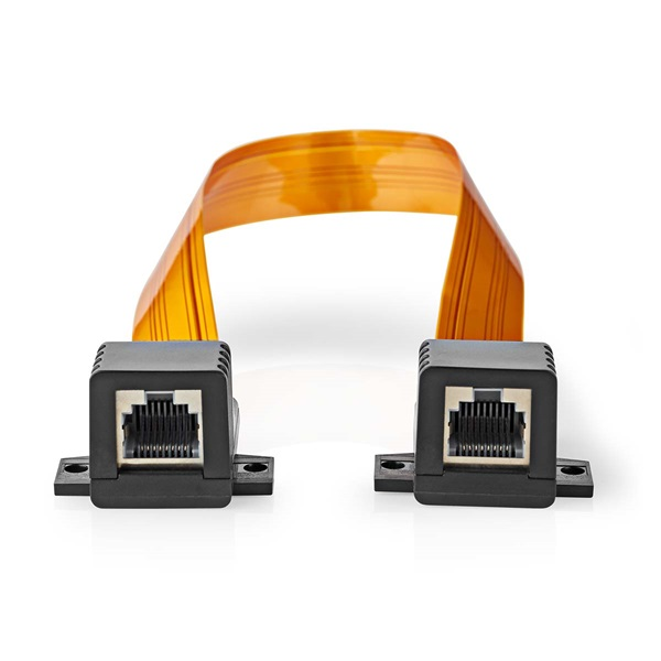 Nedis CCGB85901BK03 ablakátvezető kábel, UTP, RJ45 (8P8C) Nő, 0,30 m, Lakás, PVC, Narancs (CCGB85901BK03)