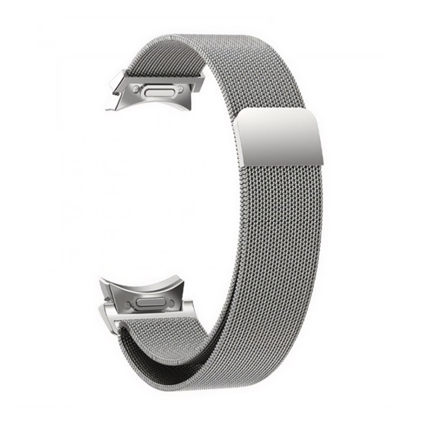 Pótszíj (egyedi méret, fém, milánói szíj, mágneses) EZÜST Samsung Galaxy Watch 6 eSIM 44mm (SM-R945) / Galaxy Watch 6 eSIM 40mm (SM-R935) / Galaxy Watch 6 Classic 47mm (SM-R960) "Gigapack csomagolás" (GP-149375)