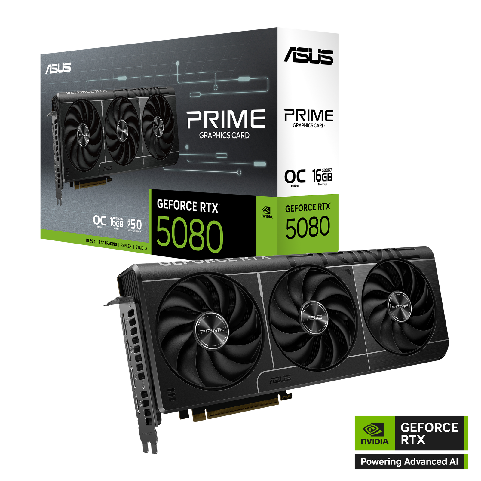 Asus GeForce RTX 5080 16GB GDDR7 Prime OC Videókártya (90YV0LX0-M0NA00)