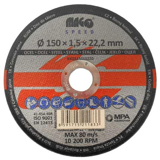 MAGG SPEED vágókorong fémhez, 150x1,5x22 mm (RKQS15015220)
