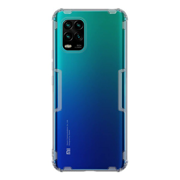 Husa pentru telefon cu protectie spate din silicon Nillkin Nature (rezistenta medie la impact, colt cu perna de aer, 0,6 mm, ultra-subtire), gri [Xiaomi Mi 10 Lite 5G]