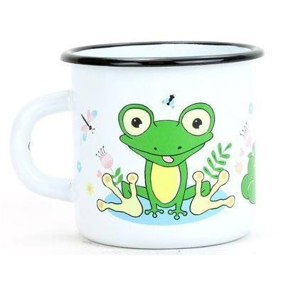 BELIS Zománc bögre, békás, 350 ml, 8 cm átmérőjű (8590191152647)