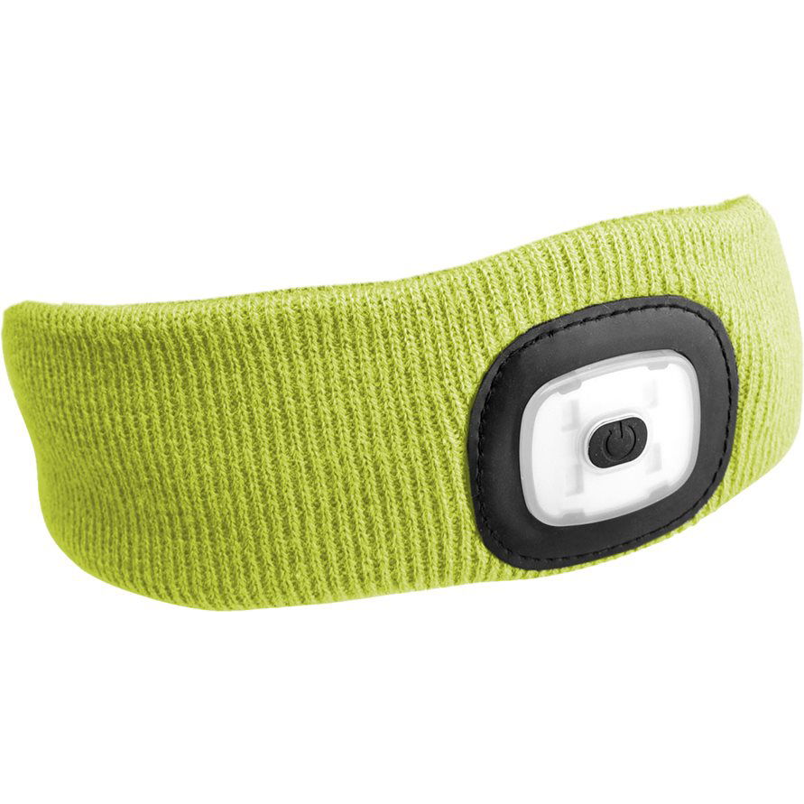 SIXTOL Fejpánt lámpával, 45 lm, tölthető, USB, univerzális méret, fluoreszkáló sárga (SX5025)